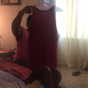 Pink sleeveless top